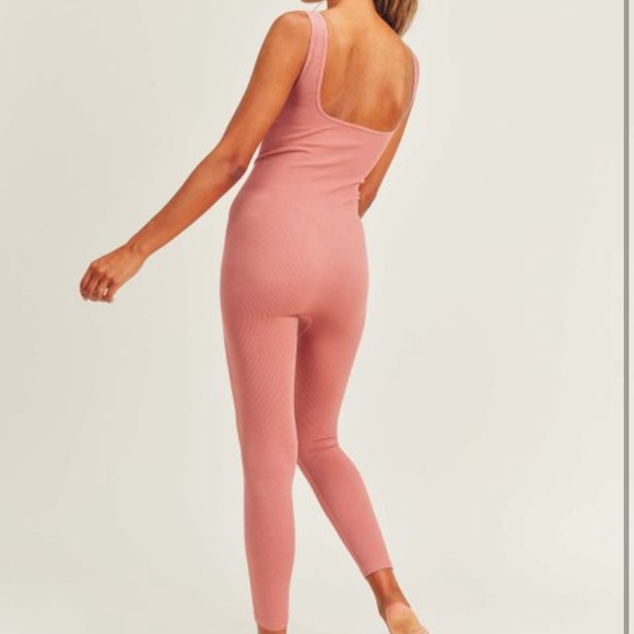 NEW  Ribbed Seamless Sleeveless Jumpsuit S M L - Picture 7 of 11